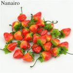 10pcs/lot 3cm Mini Artificial Fruit Foam Strawberry Fake Simulation Fruit Lifelike Home Wedding Party Garden For Decoration