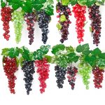Hanging Artificial Grapes DIY Artificial Fruits Plastic Fake Fruit for Home Garden Decoration Christmas Wedding Party Supplies