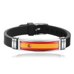 2020 Souvenir Gift USA Spain Flag Bracelet for Men Women Israel Germany Flags Adjustable Silicone Wristband Bangle