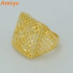 Anniyo Gold Color Ring for Women/Girls,Ethiopian Bride Jewelry/Africa/Arab Ring/Nigeria/Middle East Items #012502