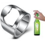 JIOROMY New Arrival Stainless Steel Finger Ring Corkscrew Chrome Beer Bottle Opener Kitchen Bar Tools Practical Home Gadgets