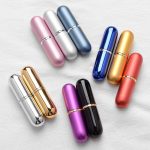 New 5ml fashionable mini portable reusable perfume spray atomizer, empty spray bottle, cosmetic container, perfume bottle travel